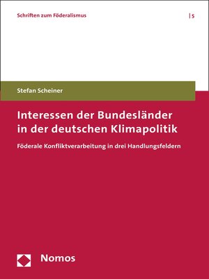 cover image of Interessen der Bundesländer in der deutschen Klimapolitik